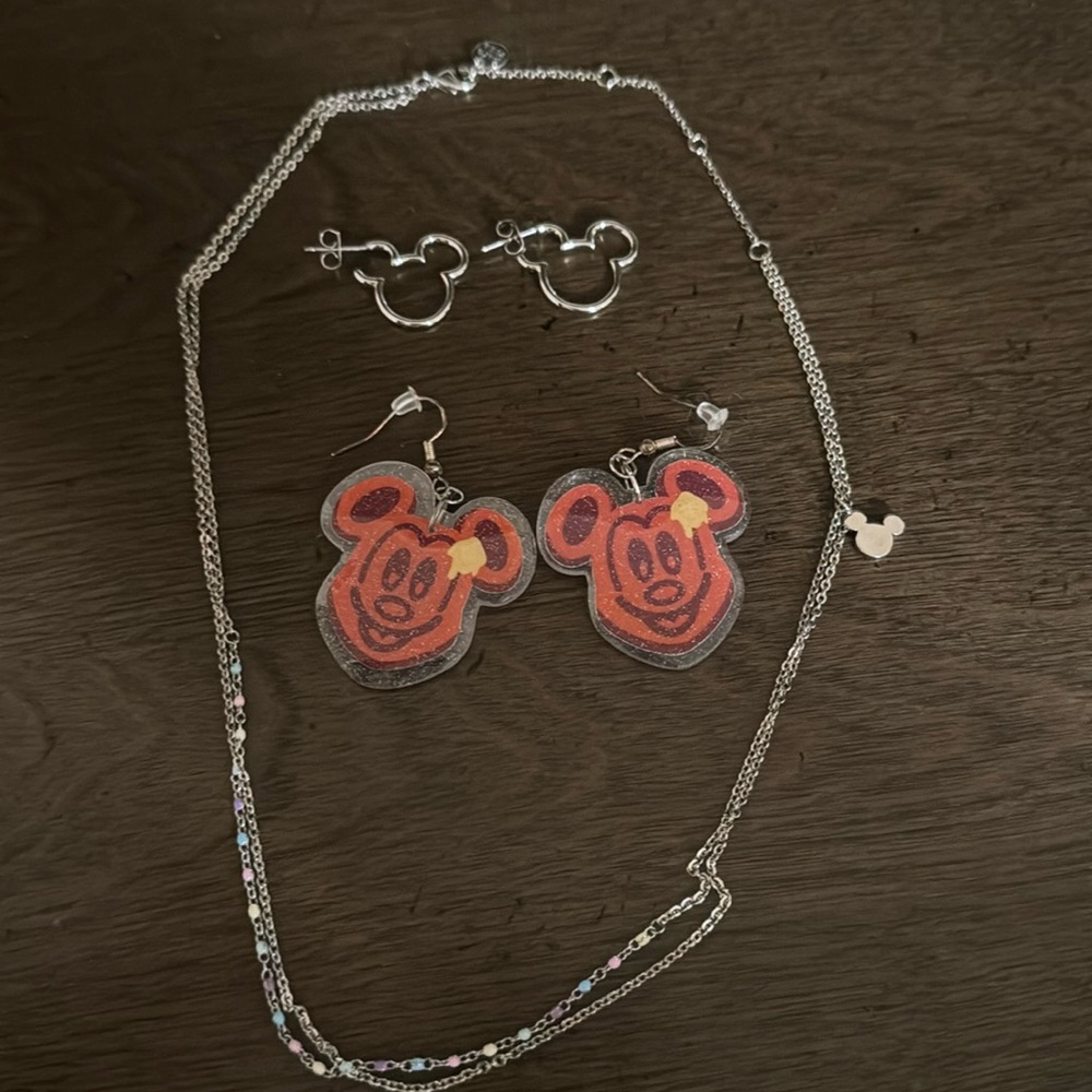 Mickey Mouse Necklace/Earrings